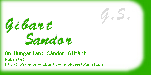 gibart sandor business card